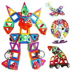 Set di costruzioni magnetiche per bambini - Set di cubi magnetici colorati da 130 pezzi