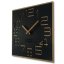 Modische Wanduhr in einer Kombination aus Holz und schwarzer Farbe, 40cm