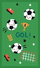 Otroška bombažna brisača z nogometnim motivom - GOAL
