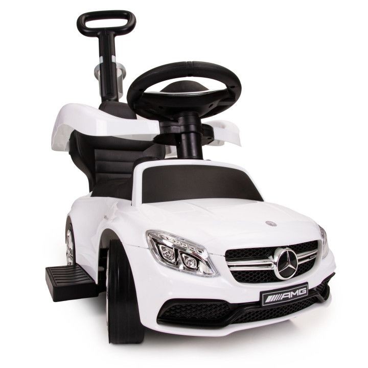 Odrážedlo Mercedes v bílé barvě s rukojetí