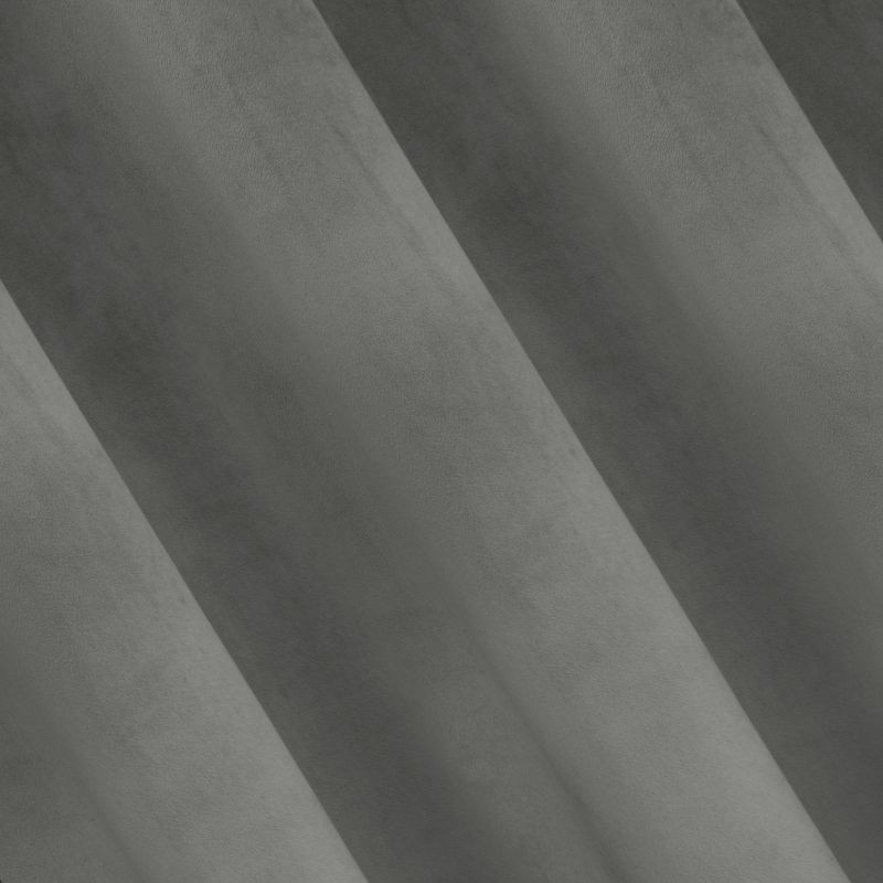 Siva zatemnitvena zavesa z aplikacijo na vrhu 140x250 cm