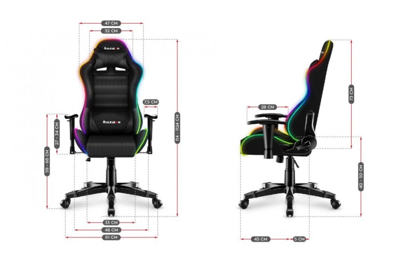 Fantastické herní křeslo pro teenegery s LED osvětlením