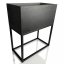 Черна елегантна метална саксия LOFT FIORINO 42X22X50 см