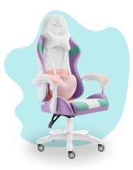 Scaun gaming pentru copii Rainbow culoare pastel