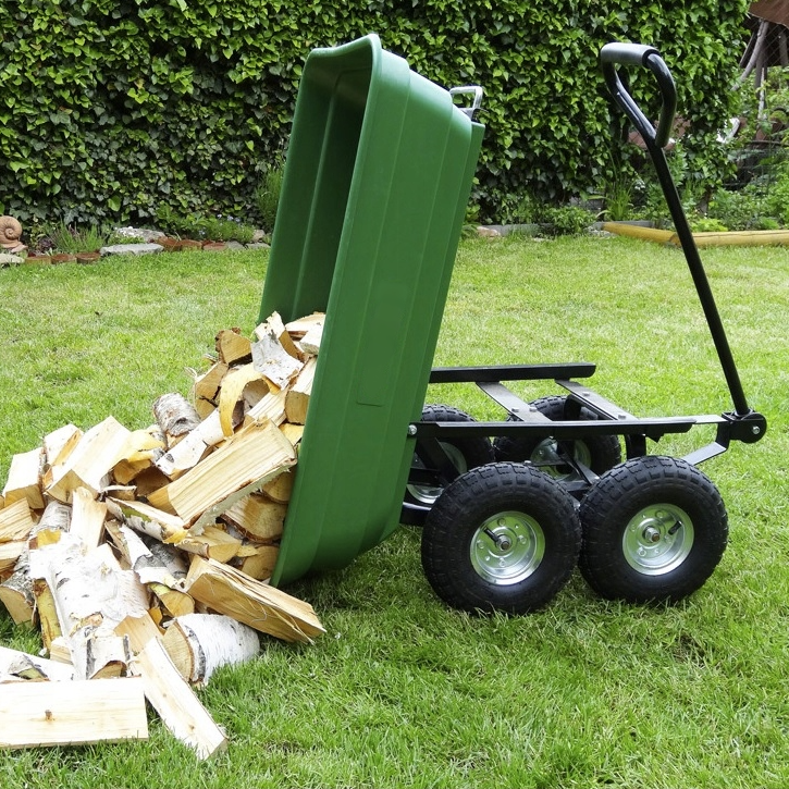 Kippbarer Gartenwagen mit festem Griff
