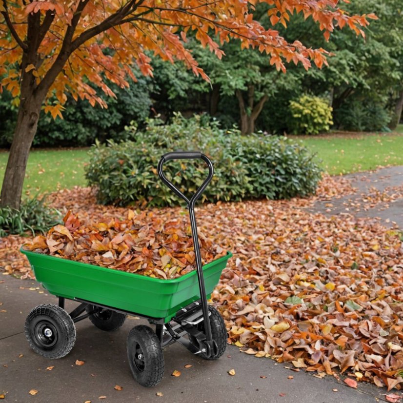 Sklápěcí zahradní vozík s pevnou rukojetí