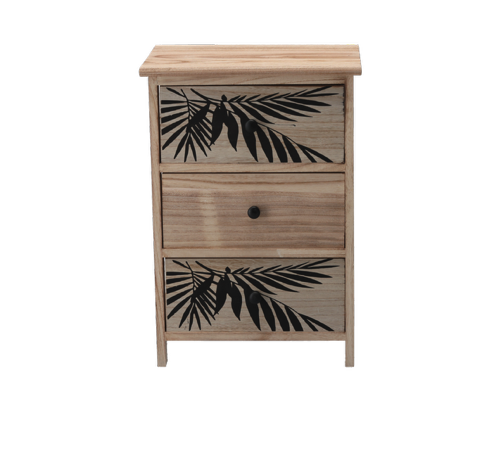 Komoda ZOFIA se 3 zásuvkami - boho design, 40 x 29 x 58 cm