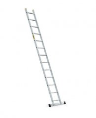 Aluminijasta enodelna nosilna lestev, 13 stopnic in nosilnost 150 kg