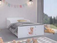 Kvalitní postel do dětského pokoje s motivem malé lišky 160 x 80 cm