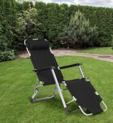 Garten Klappliege schwarz
