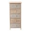 Kommode LUIZA mit 5 Schubladen - Boho-Design, 40 x 29 x 90 cm
