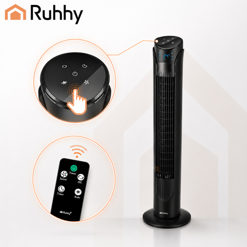 Stĺpový ventilátor – tichý, výkonný, s diaľkovým ovládaním | 45W, oscilácia, časovač