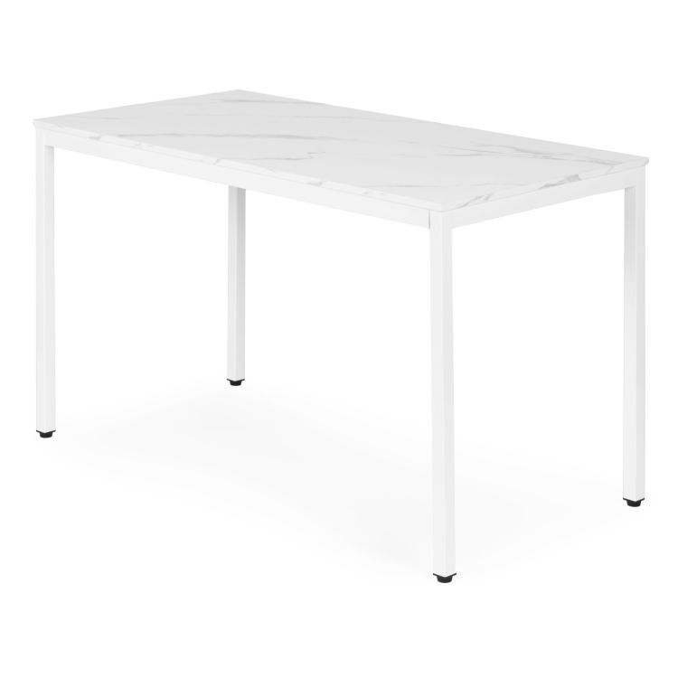 Masă de bucătărie din marmură albă 120 x 60 cm - masă universală pentru 4-5 persoane