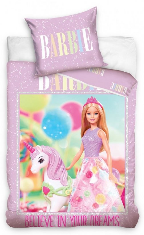 Kvalitné bavlnené obliečky pre deti s motívom Barbie