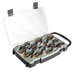 9dílná sada šroubováků – magnetické bity, ocel S2, ergonomické