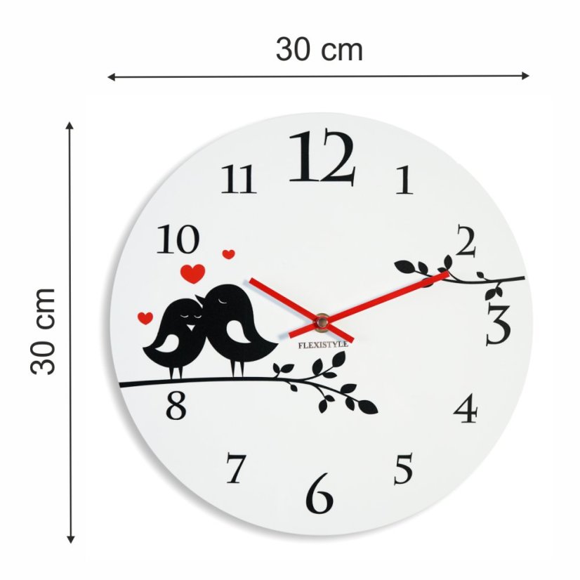 Ceas rotund pentru copii cu inimioare