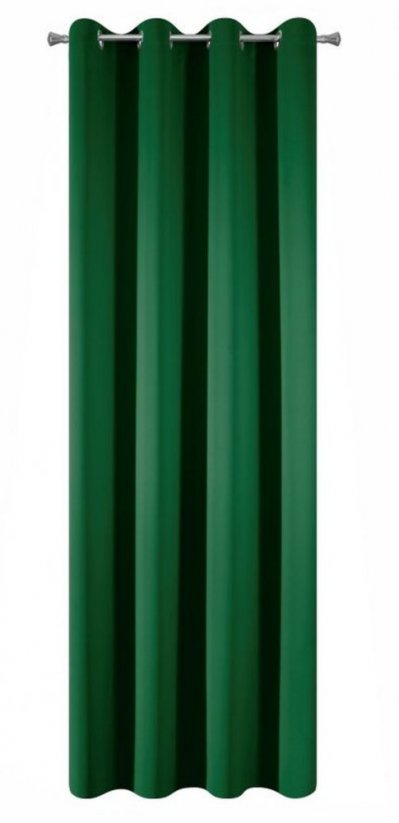 Draperie decorativă verde închis cu funcție Black out