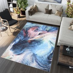 Интересен модерен килим с абстрактен модел