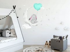 Autocolant de perete pentru bebeluș Bunny In Love