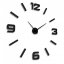 Moderné nalepovacie hodiny z dreva 130 cm ANTRACIT