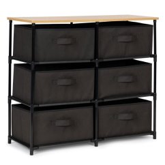 Moderný regál, organizér so 6 šuflíkmi