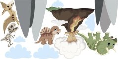 Gyerek falmatrica Dinoszauruszok világa