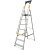 Alumínium létra 7 lépcsőfokkal, kapaszkodóval és 150 kg teherbírással