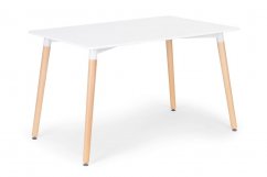 Sodobna jedilna miza v beli barvi