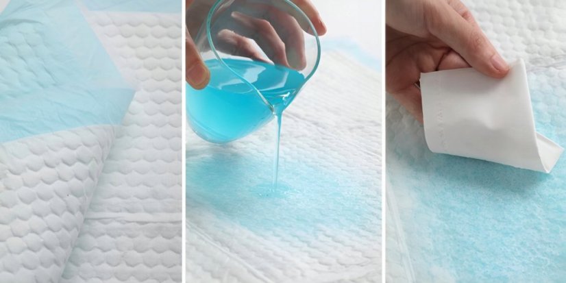 Hygienické super savé podložky pro domácí mazlíčky - modré 100 ks