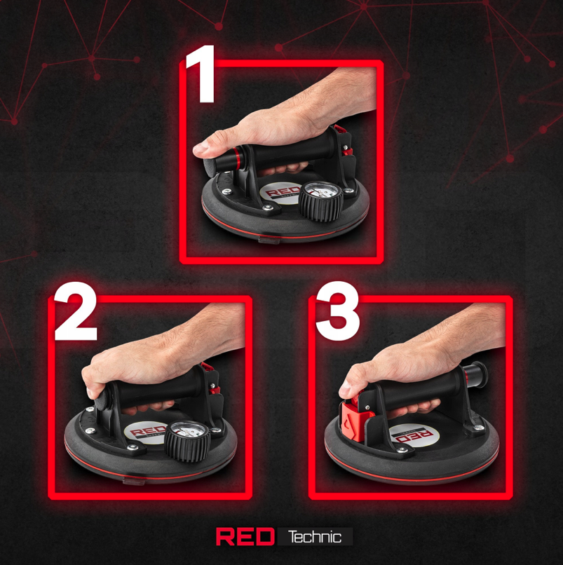 Vákuová prísavka s manometrom 190 kg RTPDS0112