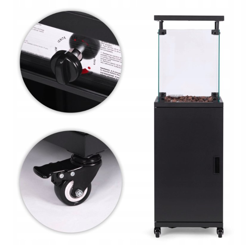 Plynový sálavý ohrievač 13 kW so skleneným ohniskom