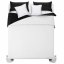Cuvertură de pat matlasată alb-negru pentru pat dublu 220 x 240 cm
