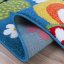 Blauer Kinderteppich mit Schmetterlingen