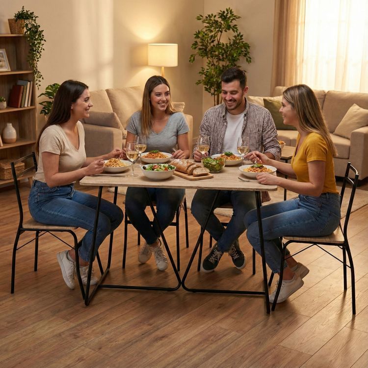 Jídelní set - stůl + 4 židle PAŘÍŽ