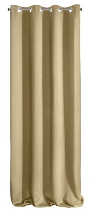 Bež zavjesa za zamračivanje s kružnim visećim okvirom