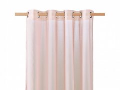 Rózsaszín függöny karikás rögzítéssel 140x250 cm