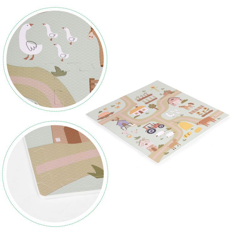 Schaumstoffmatte für Kinder 90,5 x 90,5 cm - landschaftlich