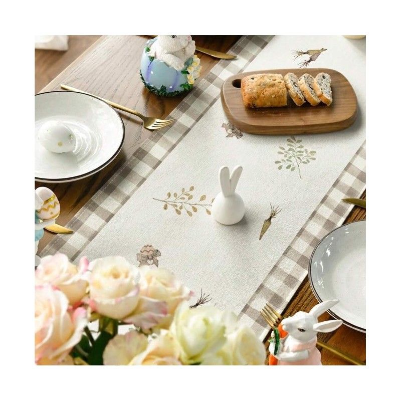 Velikonočni laneni prt - namizni tekač 180 x 33 cm