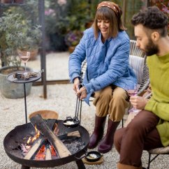 Gartenkamin XXL mit Griffen und Stativ
