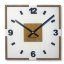 Orologio bianco con decoro in rovere 30 x 30 cm