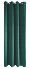 Tamno zelena zavjesa za zamračivanje za dnevni boravak na krugove 140 x 250 cm