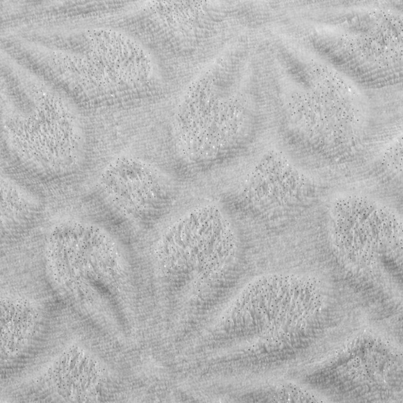 Jednobarevné deky v šedé barvě s tištěným motivem květů