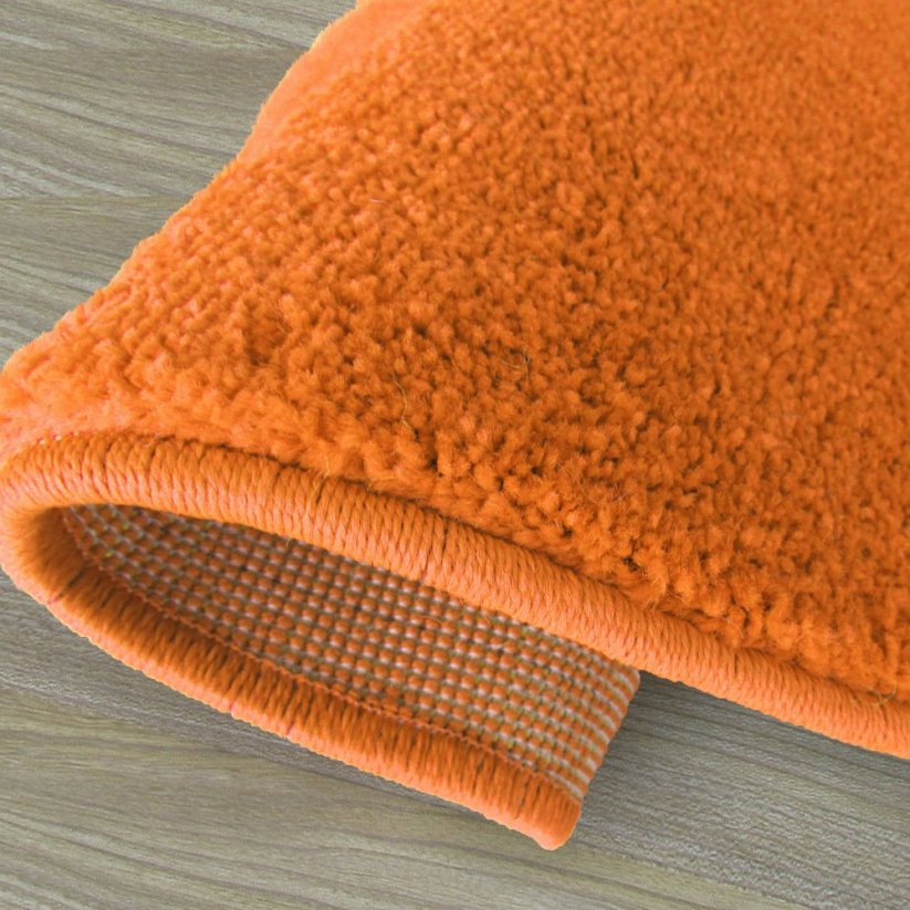 Kerek narancs szőnyeg - Méret: Szélesség: 160 cm | Hossz: 160 cm