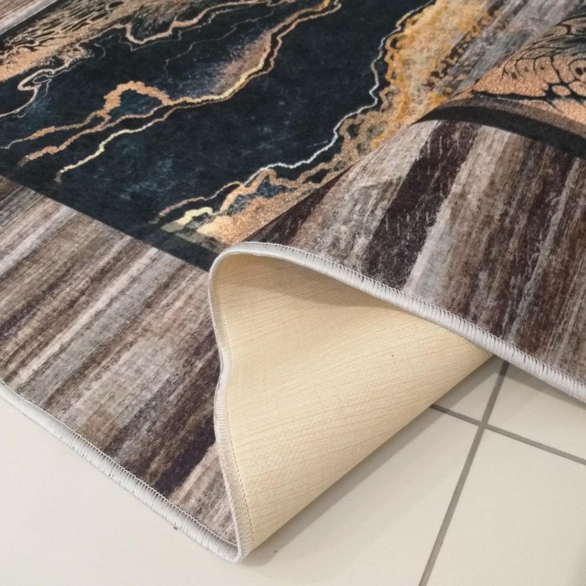 Rutschfester Teppich mit abstraktem Muster
