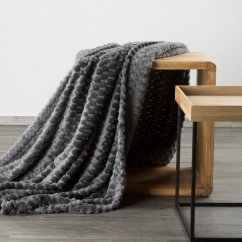 Pătură grosieră de culoare gri cu un model modern