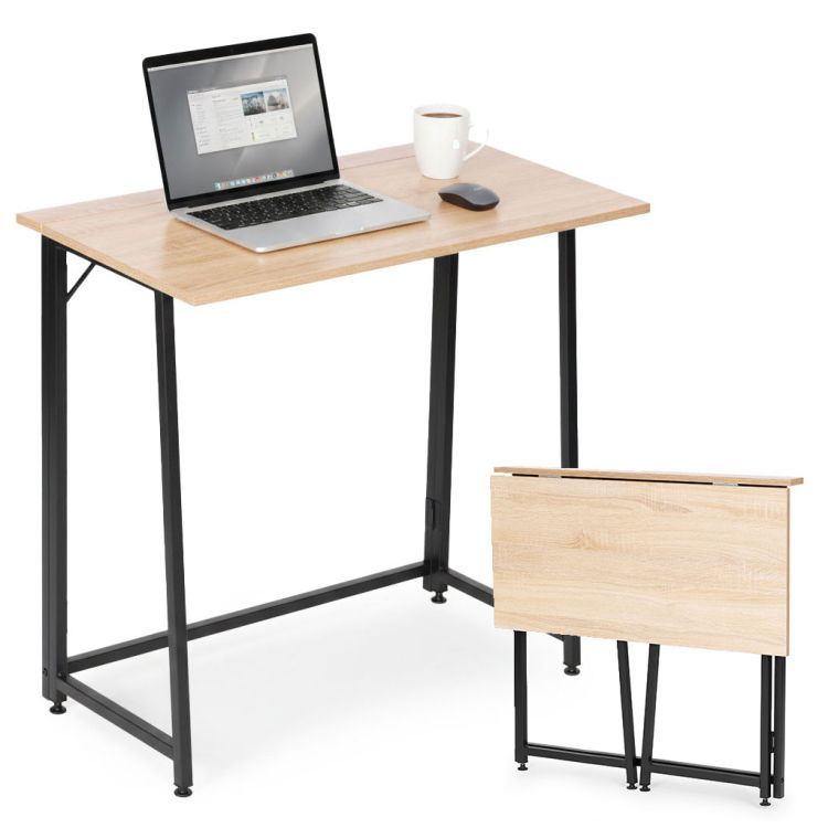 Zložljiva delovna miza v slogu Loft 80 x 45 cm - Barva: svetlo rjava