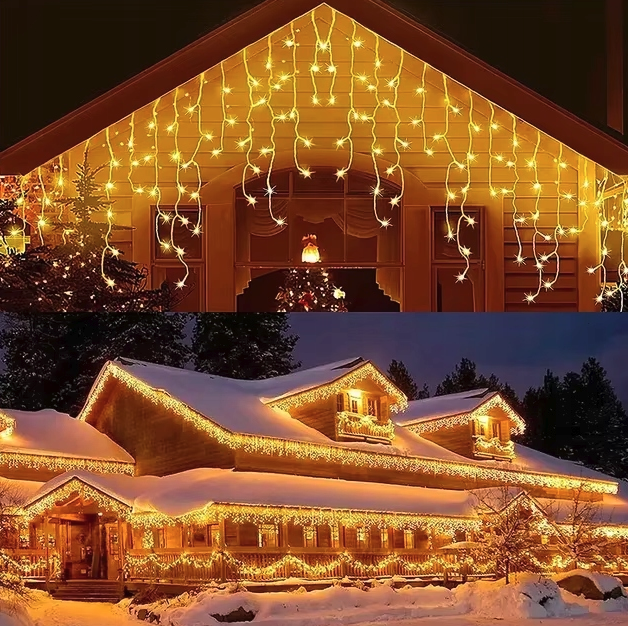 LED коледно външно осветление, топло бяло IP44