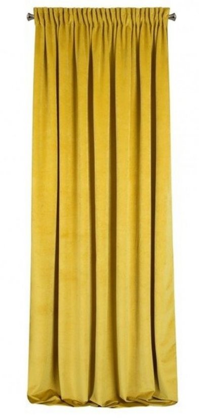 Krásné žluté závěsy v jednobarevné kombinaci 140X270 cm