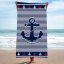 Plažna brisača z mornariškim vzorcem
