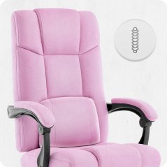 Ergonomska uredska stolica CABRO C505 do 150 kg roza